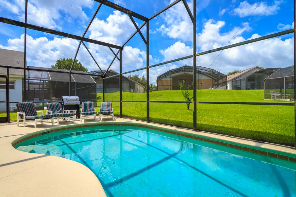 Sparkling backyard pool